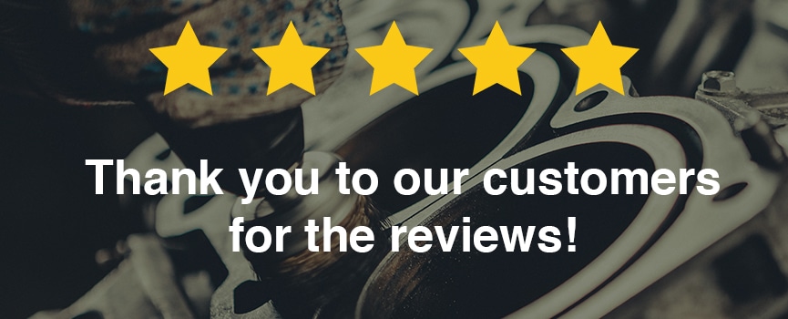 thank you customers for the 5 star reviews